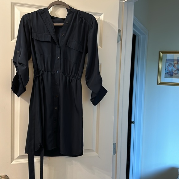 Belted Button Down Dress by Aqua - Picture 2 of 5